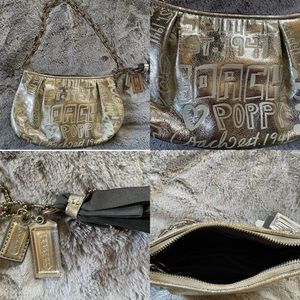 Coach Poppy Mini Purse Silver